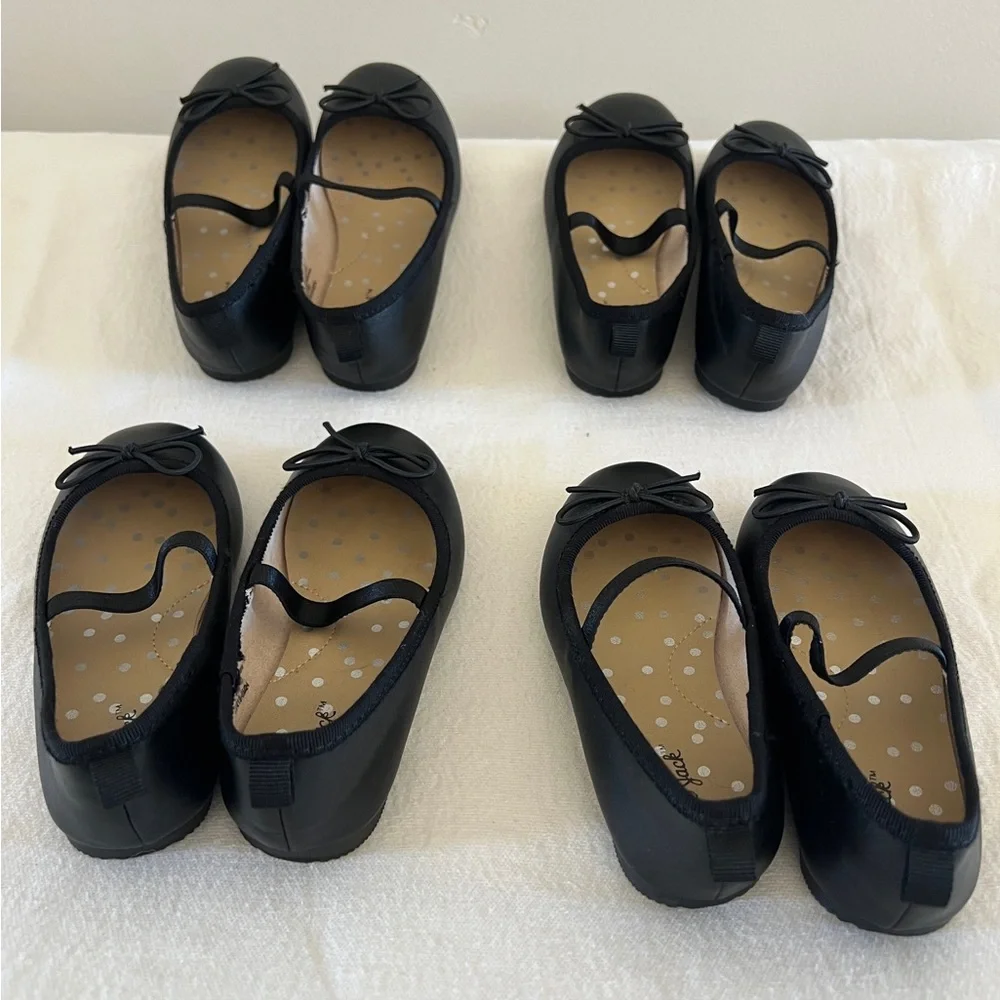 Cat & Jack Black Kids Dress Shoes with Bow